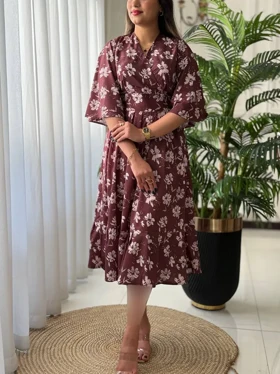 پیراهن آستین فیلی کد2454