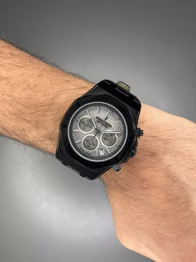 ساعت مچی اودمار پیگه بند چرمی صفحه طوسی Audemars Piguet