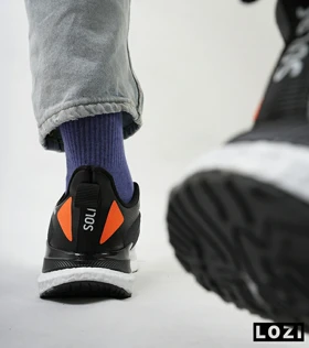 کفش کتانی مردانه و زنانه سفید بادمجانی ADIDAS Solar disk