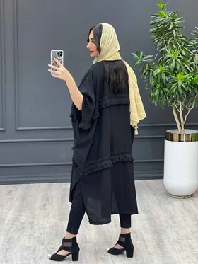 مانتو عبایی ریش دار