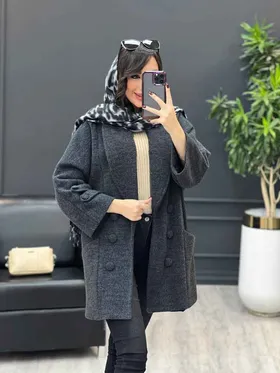 پالتو یقه آرشال آستین پاگن