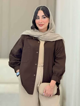 مانتو آستین پیله تک جیب ساره