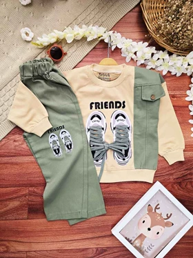 بلوز و شلوار طرح کتانی