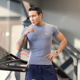 تیشرت فیت شرت نایک آبی