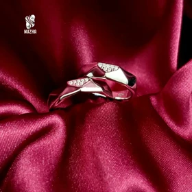 حلقه ست نقره زنانه ومردانه کدhsn1054