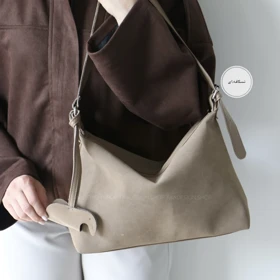 کیف دوشی و بزرگ زنانه مدل الفن جیر (نسکافه ای)