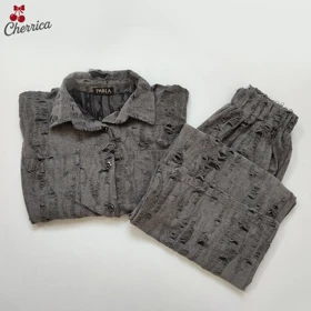 ست شومیز و شلوار زنانه زاپ‌دار