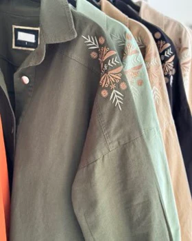 مانتو کتان گلدوزی یاسمن