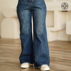 شلوار جین زنانه مدل بگ بوت کات -A1