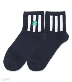 جوراب نیم ساق گلدوزی کد 80002 طرح Adidas