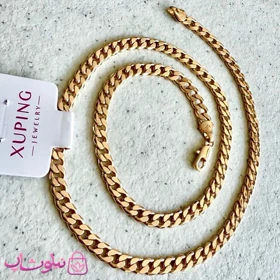 زنجیر زنانه ژوپینگ مدل کارتیه تخت طول 50 سانت ضخامت 5 میل کد 7591