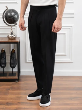 شلوار لینن مشکی دوسگگ p273