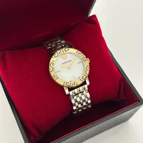 ساعت زنانه ورساچه دو رنگ صفحه صدف سفید کد 823