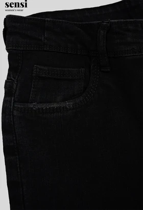 شلوار جین اسکینی ذغالی ساده کد1000927