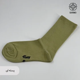 جوراب هپی ساق بلند (پسته ای)
