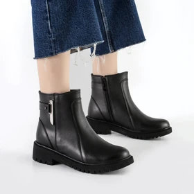 بوت و نیم بوت زنانه و دخترانه مدل بغل زیپ رنگ مشکی کد M621