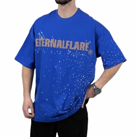 تیشرت آستین کوتاه مردانه آبی دونخ مدل ETERNALFLARE