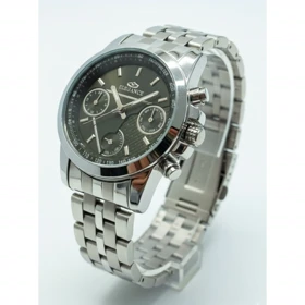 ساعت زنانه الگانس نقره ای صفحه مشکی