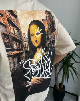 تیشرت یقه گرد MONALISA رنگ نخودی