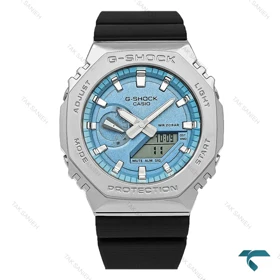 جی شاک GM-2100 مردانه نقره ای صفحه آبی Gshock-8894-G