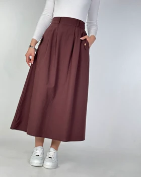 دامن لینن جیب لوزی کد 400065