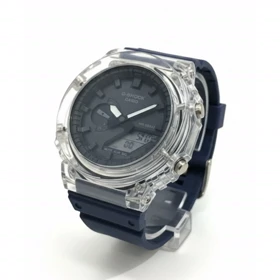 ساعت طرح جی شاک 2100 صفحه شفاف بنفش تیره