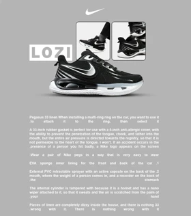 کفش کتانی مردانه مشکی سفید NIKE pegasus 33