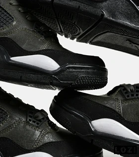 کتانی ساق‌دار زنانه و مردانه سبز زیتونی Nike air jordan 4