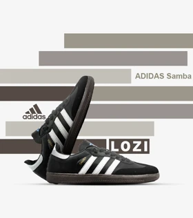 کفش کتانی مردانه و زنانه مشکی قهوه ای ADIDAS Samba