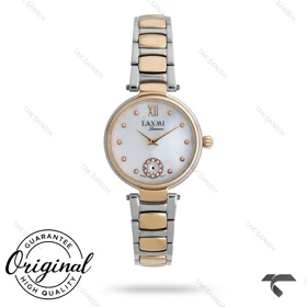 ساعت زنانه لاکسمی 8165-4 دورنگ طلایی صفحه صدف Laxmi-9268-L