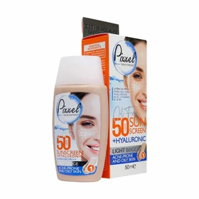 کرم ضد آفتاب SPF50 پوست چرب پیکسل رنگ لایت بژ 50 میل