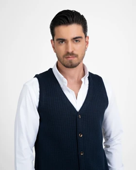 ام کی کالکشن جلیقه رسمی mk-5882-navy-blue