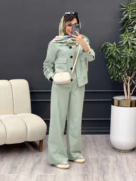 ست مانتو و شلوار افرا
