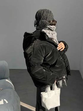 کاپشن بادکنکی جیب لوزی