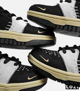 کفش کتانی مردانه و زنانه مشکی کرم NIKE jordan Vodoo