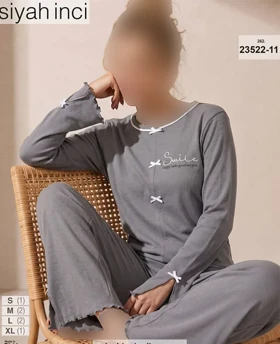 بلوز و شلوار سایز نرمال siyah inci کد 11-23522
