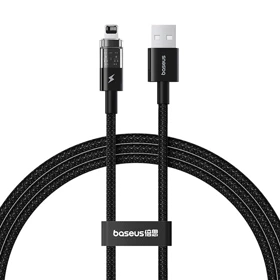 کابل فست شارژ USB به لایتنینگ 20 وات 2.4 آمپر یک متری طرح شفاف بیسوس CB000117