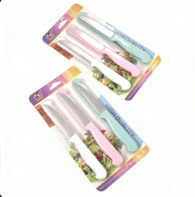 کارد اره ای 6 عددی دسته رنگی