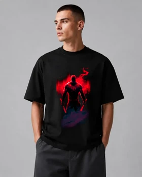تیشرت باکسی مشکی طرح Daredevil