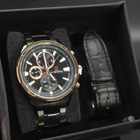 ساعت مچی مردانه نیوی فورس Naviforce NF9089 سه موتور فعال فول تایم