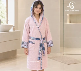 ست حوله تن پوش و دمپایی بچگانه سایز 100 مدل هیرا