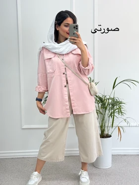 مانتو کتان ساتین