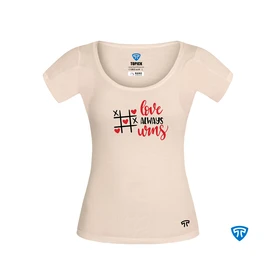 تاپیک تیشرت آستین کوتاه tshirt-love2-beige