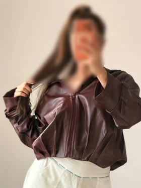 کت چرم ترندی زنانه