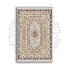 *جدید* فرشینه از جنس پارچه شانل مخمل ترک طرح فانتزی برند دفه کد 752