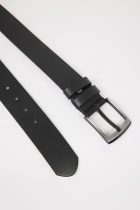 کمربند چرم مصنوعی سگک دار مستطیلی مردانه X3808AZNS