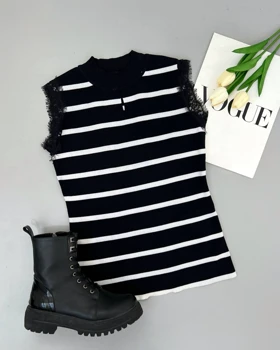 تاپ بافت راه راه تک‌رنگ کد 4208