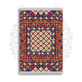 *جدید* فرشینه از جنس پارچه شانل مخمل ترک طرح فانتزی برند دفه کد 283