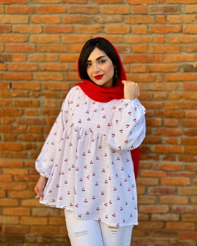 شومیز راه‌راه عروسکی لینن