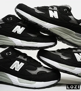 کفش کتانی مشکی طوسی سبز Newbalance 992